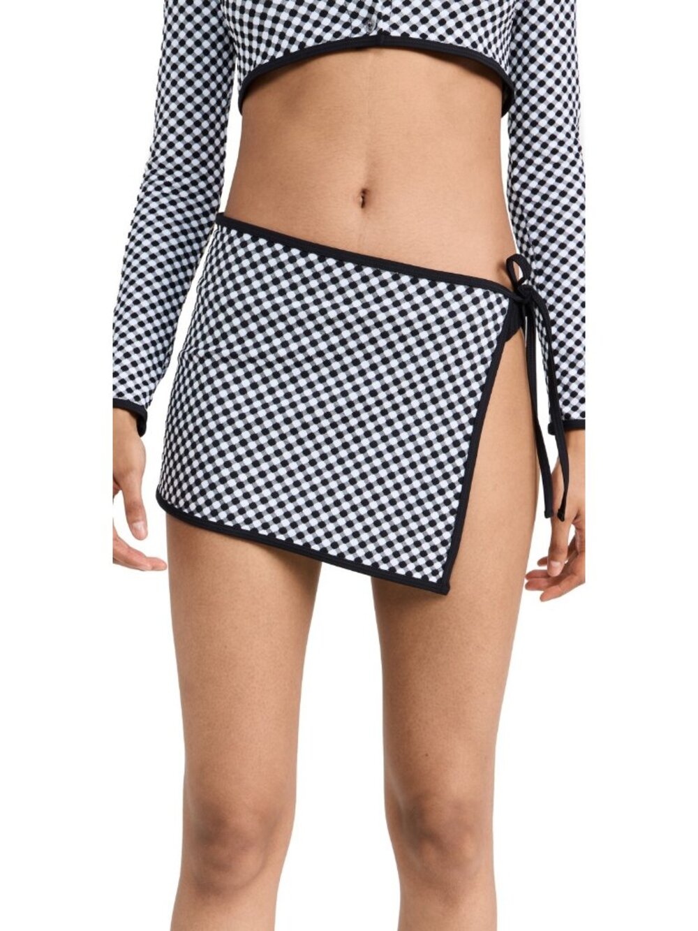 Solid & Striped the Nola Swim Skirt Blackout Marshmallow Size S